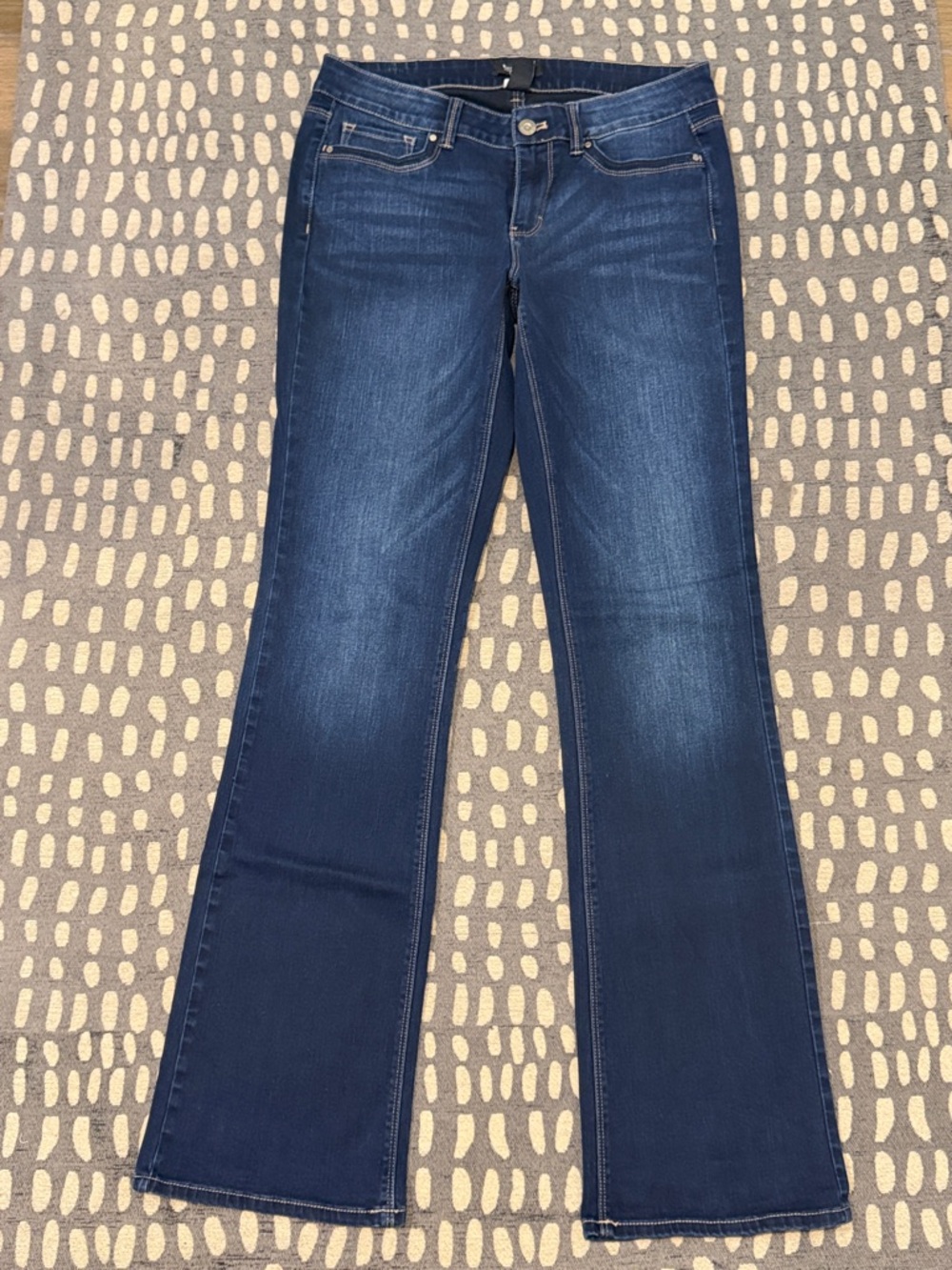 White House Black Market Dark Blue Boot Cut Jeans Sz 6R